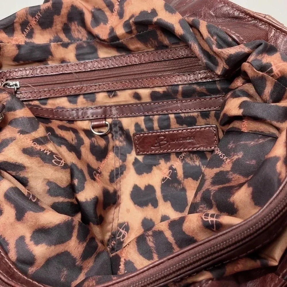 B. MAKOWSKY  | CROC LEATHER SATCHEL BOHO SHOULDER BAG - Picture 10 of 14